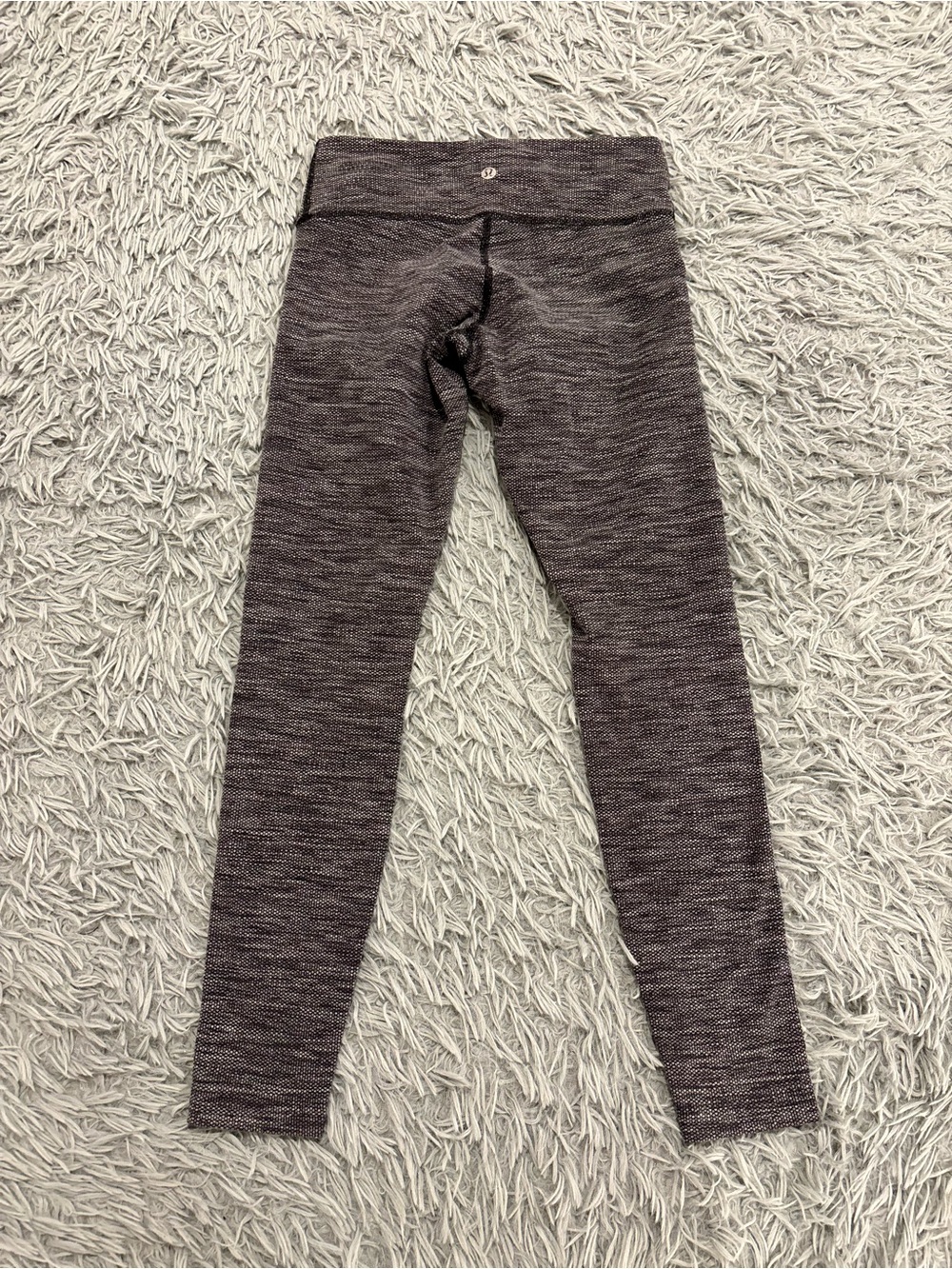 Lululemon Women’s Grey Wunder Under Mid-Rise Leggings Size 4 Heathered Knit Gym